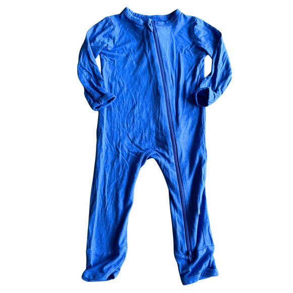 Kyte Baby Bamboo Zipper Footless Sleeper, Blue - Size 6-12 Months - Picture 1 of 5